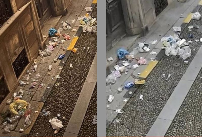 Via Beltrami degrado